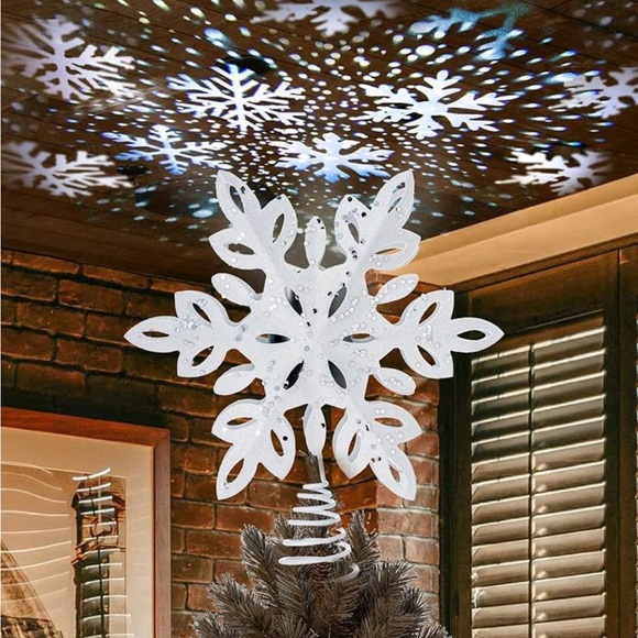 LED Snowflake Tree Topper - Picture 1 of 4